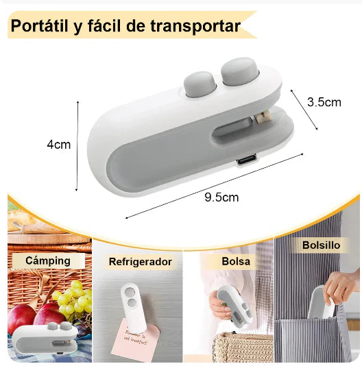 Mini Selladora de Bolsas Recargable – Sella y Conserva en Segundos