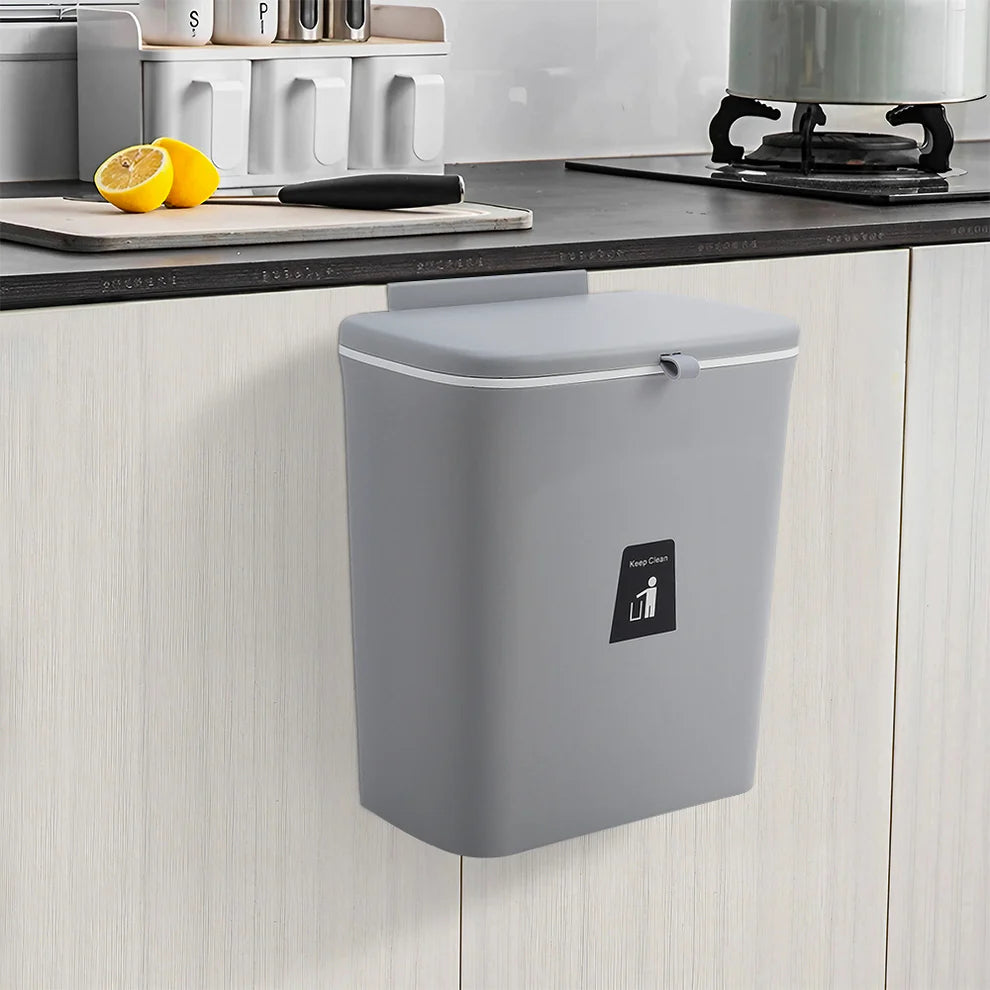 Basurero Colgante con Tapa para tu Hogar | Pepela Colgante adhesiva