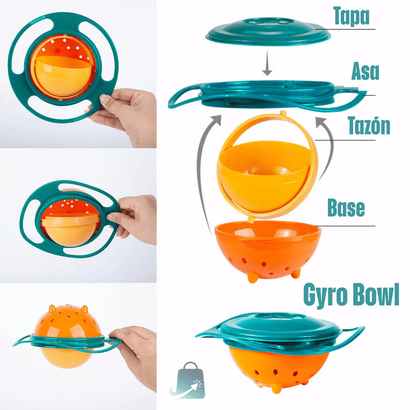 Plato para bebes Gyro Bowl 360° | Anti-desastres