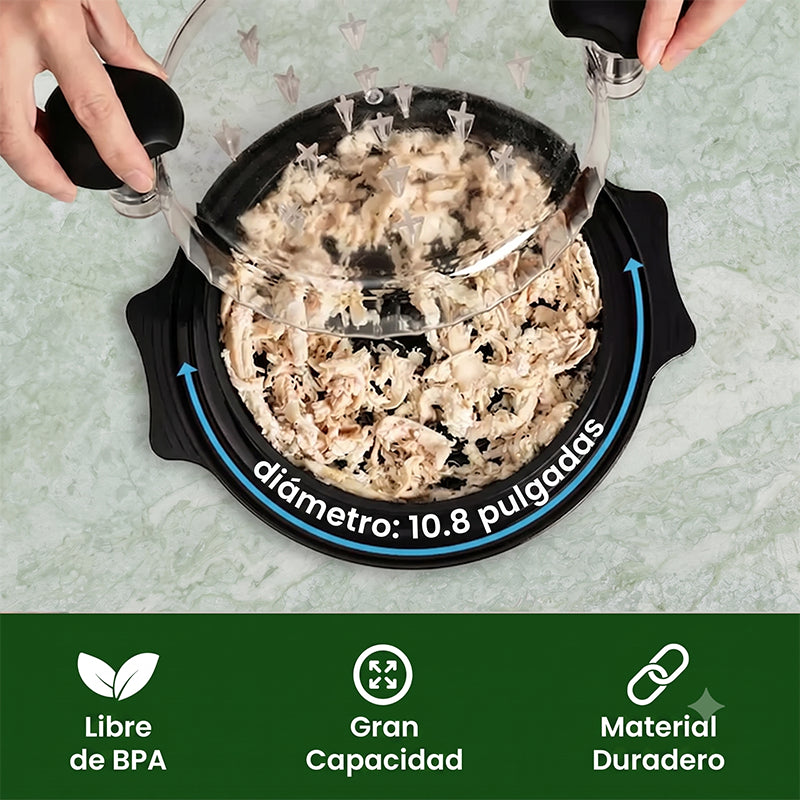 Desmechador de Pollo y Carnes Manual con Tapa