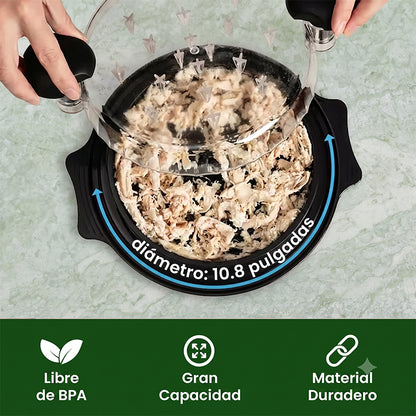 Desmechador de Pollo y Carnes Manual con Tapa