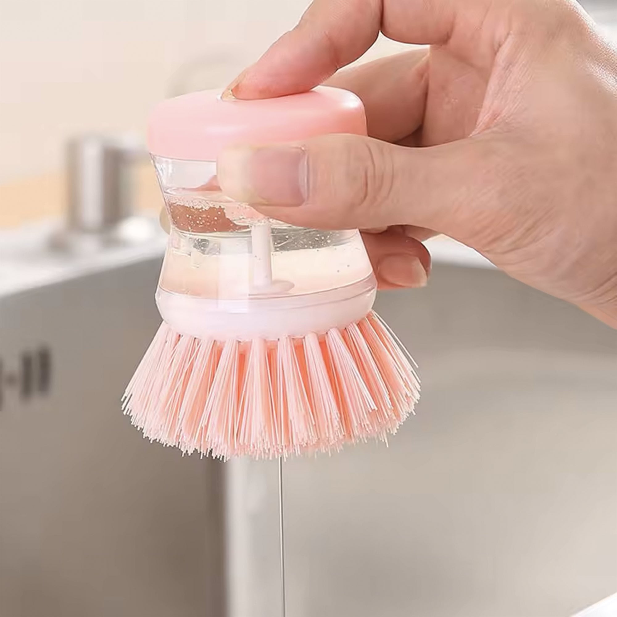 3 cepillos Lava platos con dispensador de Jabón®