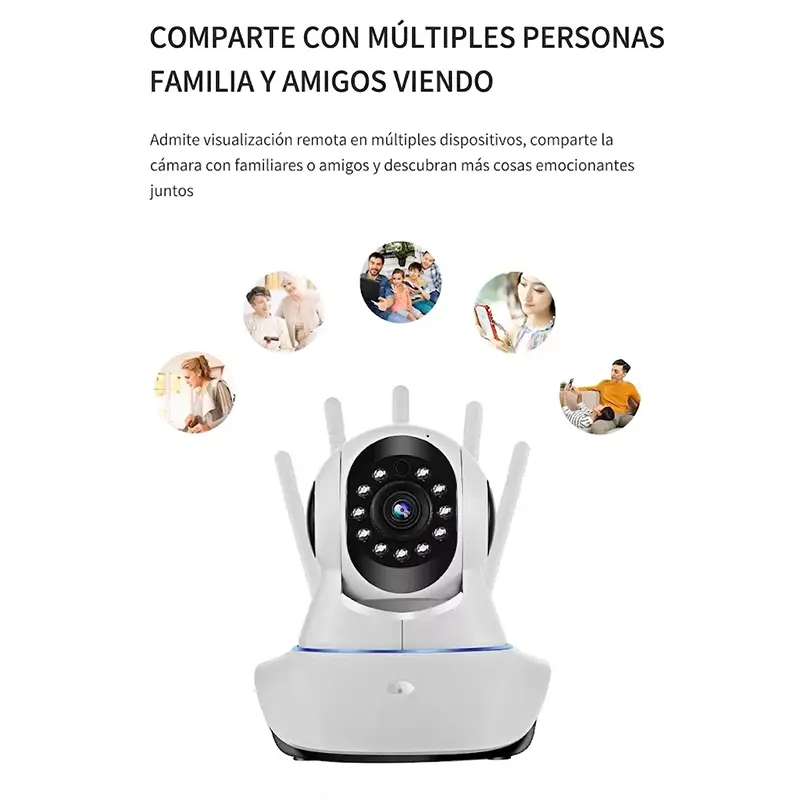 Cámara de Vigilancia 360° 5 Antenas | Ve Todo Desde tu Celular