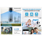 Cámara de Vigilancia 360° 5 Antenas | Ve Todo Desde tu Celular