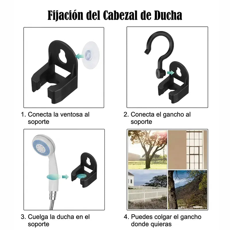 Ducha Portátil Recargable | Presión en Cualquier Lugar