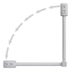 Extensión Tomacorriente Giratorio con USB-C