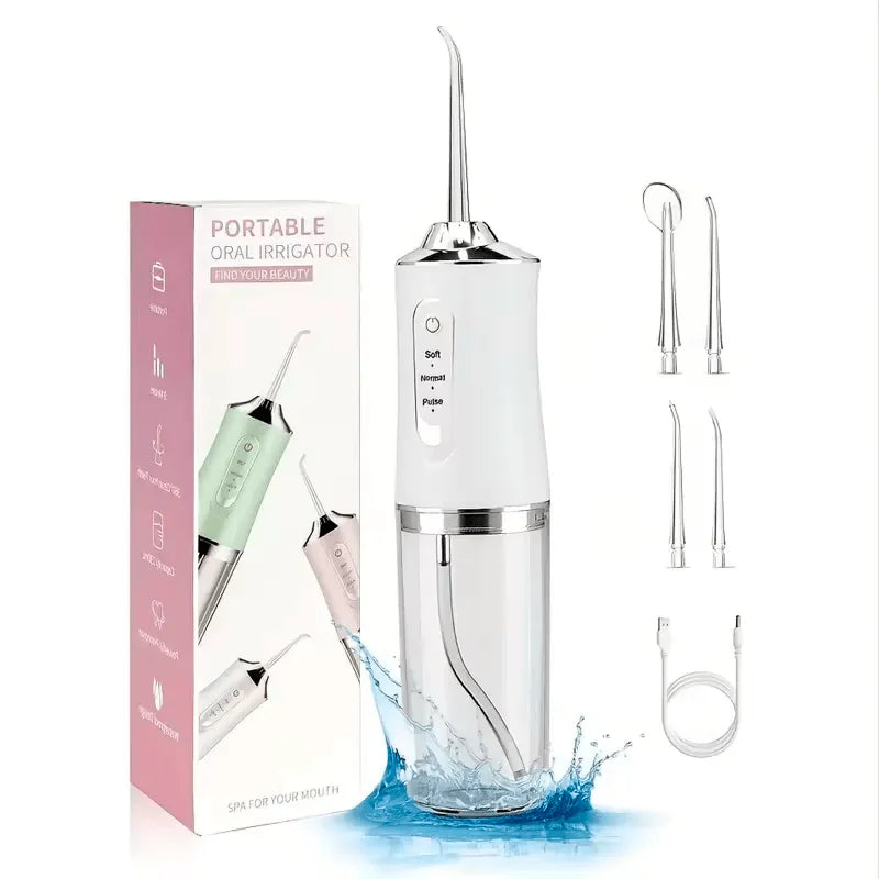 AquaSmile™ | Irrigador Bucal Recargable Limpieza Dental Profunda