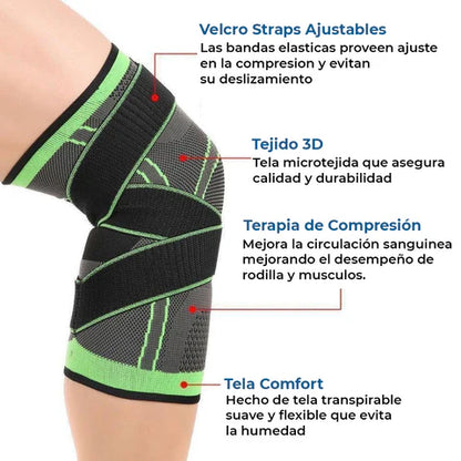 Rodillera de compresión 3D ortopédica y deportiva - Knee Support Sport®