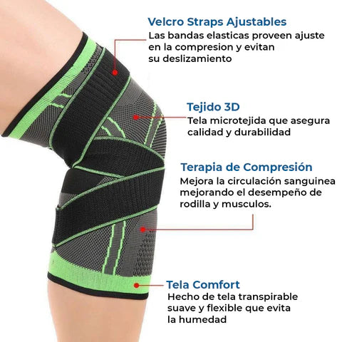 Rodillera de compresión 3D ortopédica y deportiva - Knee Support Sport®